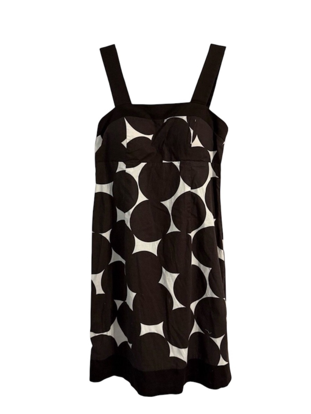 R&K Originals Brown & White Large Polka Dot Mod Mini Dress Size 12